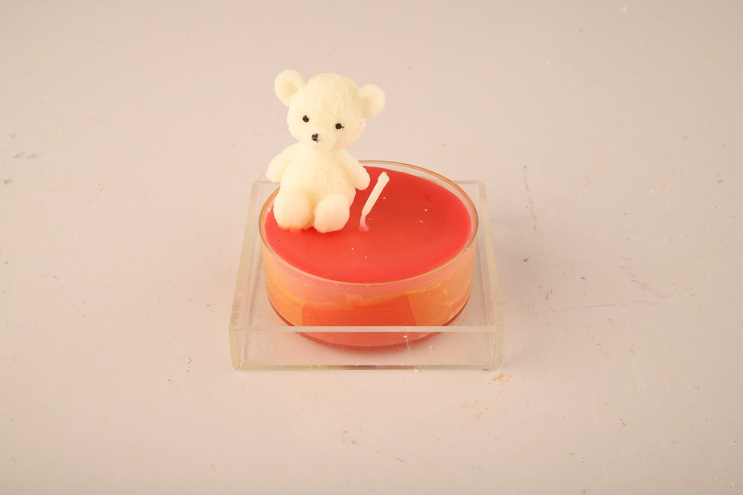 TEDDY ON CAKE - PEACH
